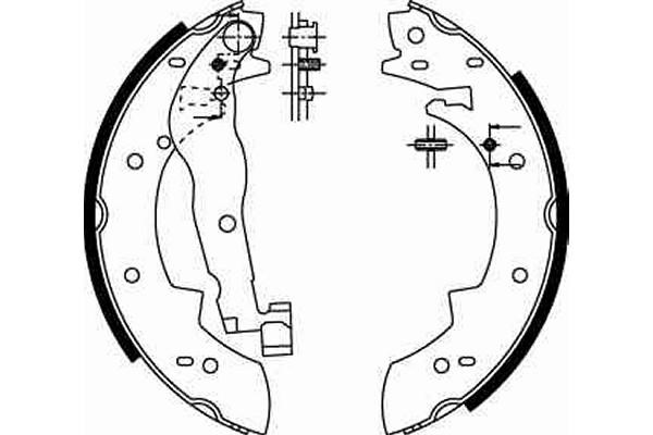 Bromsbackar, sats, Bakaxel Trw GS6251 TRW