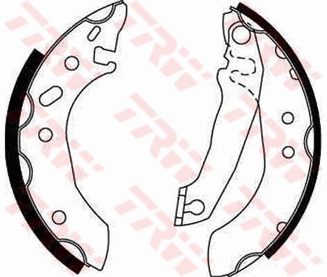 Bromsbackar, sats, Bakaxel Trw GS6253 TRW