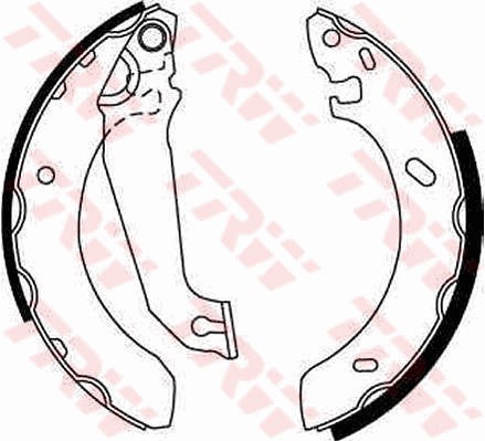 Bromsbackar, sats, Bakaxel Trw GS6254 TRW