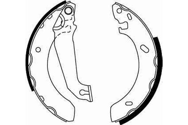 Bromsbackar, sats, Bakaxel Trw GS6254 TRW