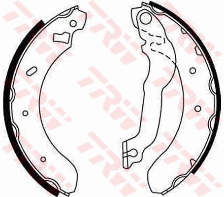 Bromsbackar, sats, Bakaxel Trw GS6255 TRW