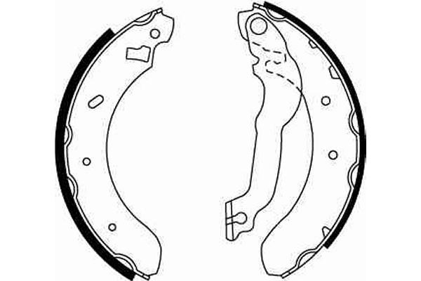 Bromsbackar, sats, Bakaxel Trw GS6255 TRW