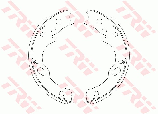 Bromsbackar, sats, parkeringsbroms, Bakaxel Trw GS7169 TRW