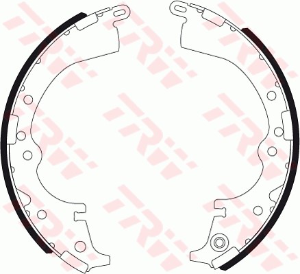 Bromsbackar, sats, Bakaxel Trw GS7333 TRW