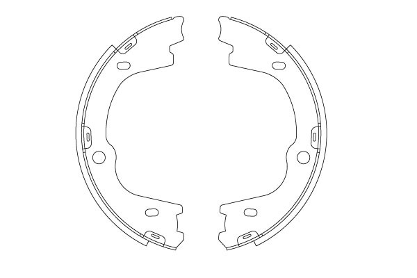 Bromsbackar, sats, parkeringsbroms, Bakaxel Trw GS8003 TRW