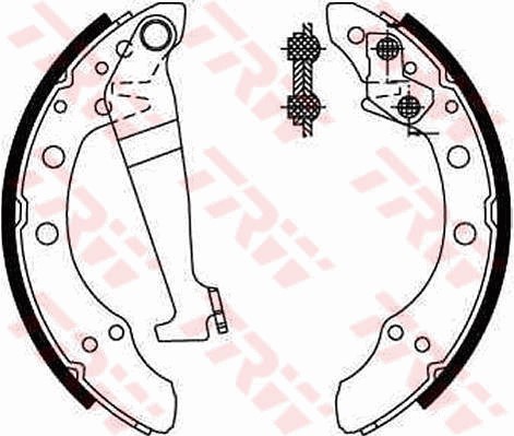 Bromsbackar, sats, Bakaxel Trw GS8092 TRW