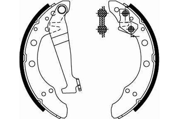 Bromsbackar, sats, Bakaxel Trw GS8092 TRW