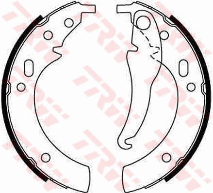 Bromsbackar, sats, Bakaxel Trw GS8094 TRW