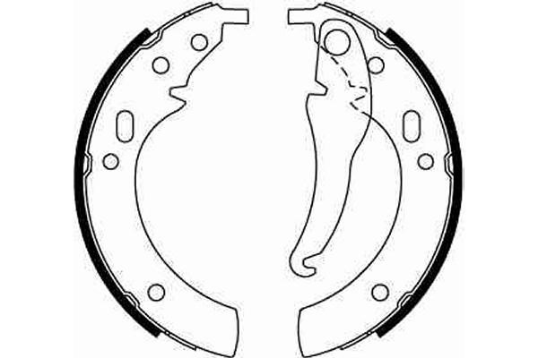 Bromsbackar, sats, Bakaxel Trw GS8094 TRW