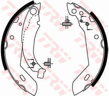 Bromsbackar, sats, Bakaxel Trw GS8158 TRW