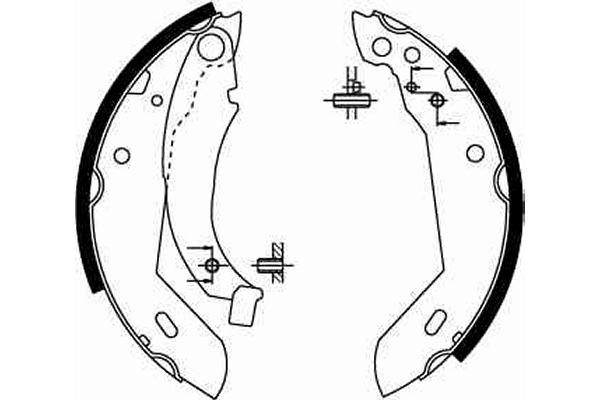 Bromsbackar, sats, Bakaxel Trw GS8158 TRW
