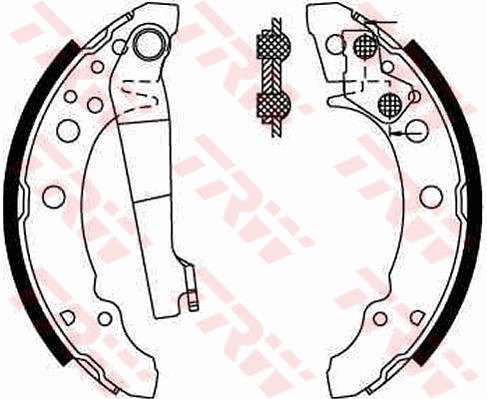 Bromsbackar, sats, Bakaxel Trw GS8166 TRW