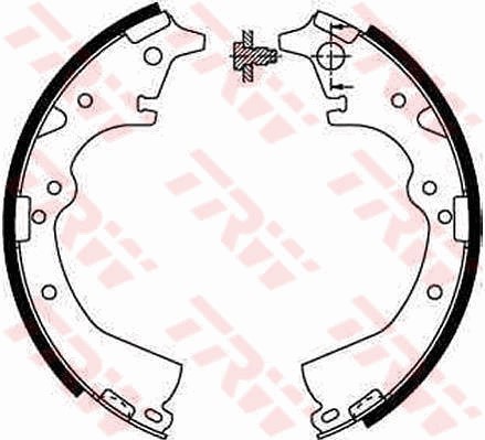 Bromsbackar, sats, Bakaxel Trw GS8184 TRW