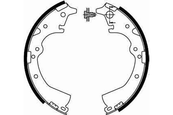 Bromsbackar, sats, Bakaxel Trw GS8184 TRW