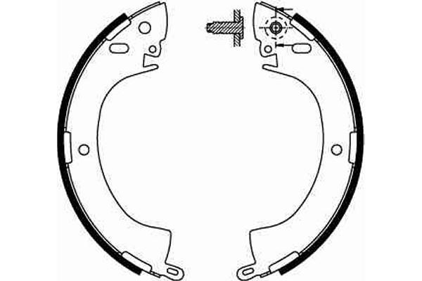 Bromsbackar, sats, Bakaxel Trw GS8185 TRW