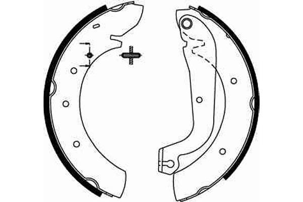 Bromsbackar, sats, Bakaxel Trw GS8207 TRW