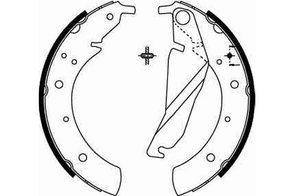 Bromsbackar, sats, Bakaxel Trw GS8209 TRW