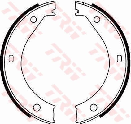 Bromsbackar, sats, parkeringsbroms, Bakaxel, Höger Trw GS8217 TRW