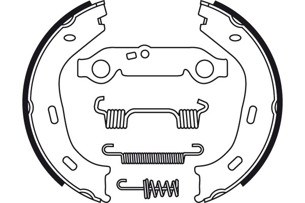 Bromsbackar, sats, parkeringsbroms, Bakaxel Trw GS8218 TRW