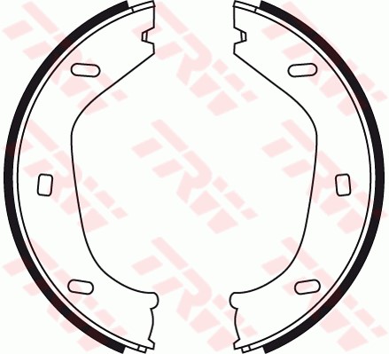 Bromsbackar, sats, parkeringsbroms, Bakaxel Trw GS8219 TRW