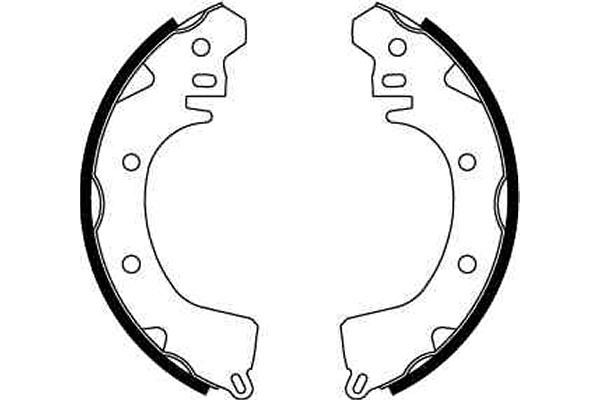 Bromsbackar, sats, Bakaxel Trw GS8221 TRW