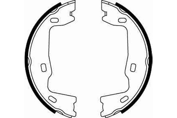 Bromsbackar, sats, parkeringsbroms, Bakaxel Trw GS8223 TRW