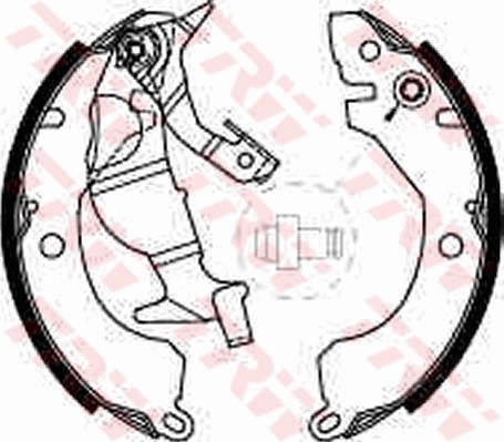 Bromsbackar, sats, Bakaxel Trw GS8225 TRW