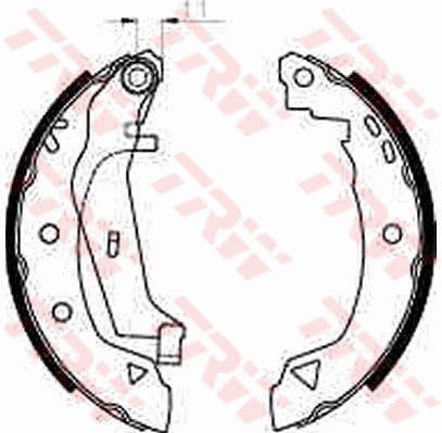 Bromsbackar, sats, Bakaxel Trw GS8240 TRW