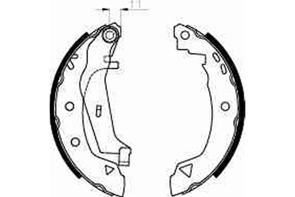 Bromsbackar, sats, Bakaxel Trw GS8240 TRW