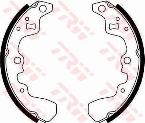 Bromsbackar, sats, Bakaxel Trw GS8248 TRW