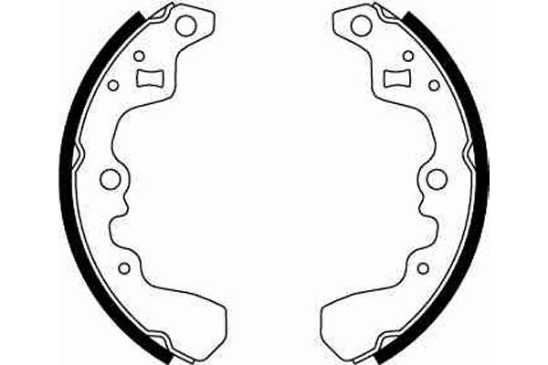 Bromsbackar, sats, Bakaxel Trw GS8248 TRW