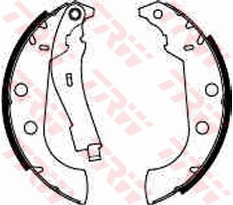Bromsbackar, sats, Bakaxel Trw GS8272 TRW