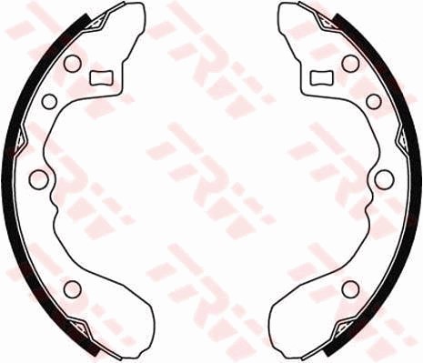 Bromsbackar, sats, Bakaxel Trw GS8286 TRW