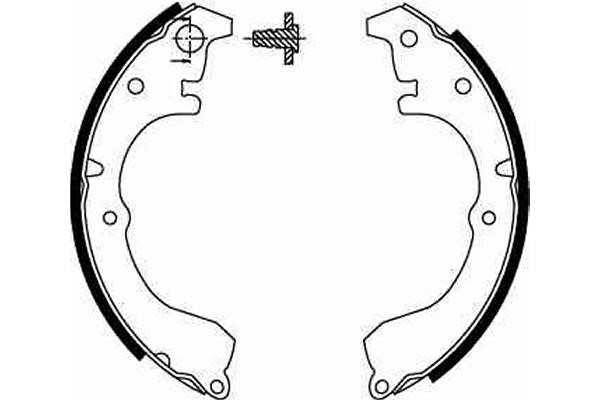 Bromsbackar, sats, Bakaxel Trw GS8287 TRW