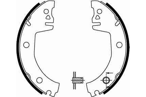 Bromsbackar, sats, Bakaxel Trw GS8300 TRW