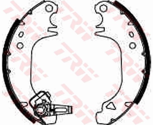 Bromsbackar, sats, Bakaxel Trw GS8322 TRW