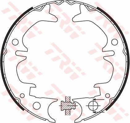 Bromsbackar, sats, parkeringsbroms, Bakaxel Trw GS8430 TRW