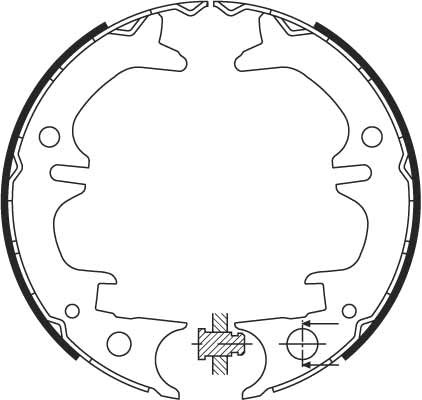 Bromsbackar, sats, parkeringsbroms, Bakaxel Trw GS8430 TRW