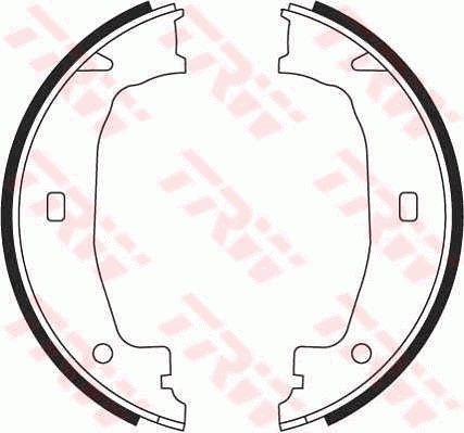 Bromsbackar, sats, parkeringsbroms, Bakaxel Trw GS8432 TRW