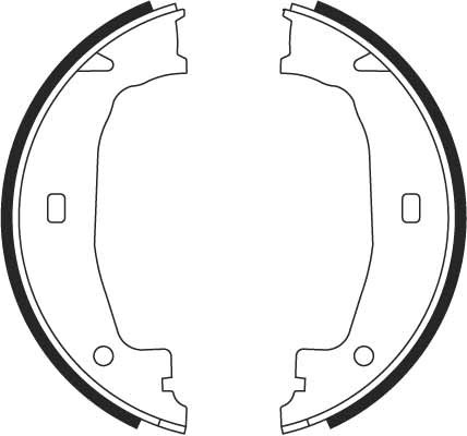 Bromsbackar, sats, parkeringsbroms, Bakaxel Trw GS8432 TRW