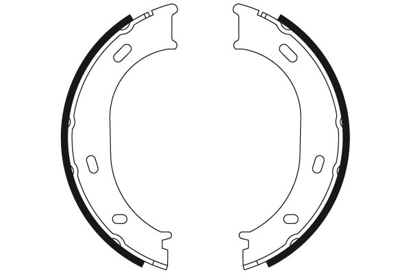 Bromsbackar, sats, parkeringsbroms, Bakaxel Trw GS8433 TRW