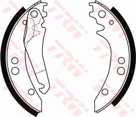 Bromsbackar, sats, Bakaxel Trw GS8434 TRW