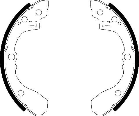 Bromsbackar, sats, Bakaxel Trw GS8439 TRW