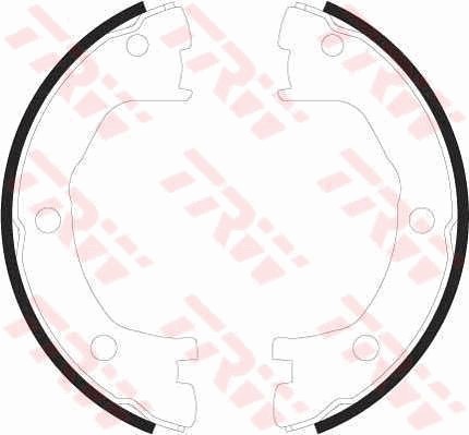 Bromsbackar, sats, parkeringsbroms, Bakaxel Trw GS8440 TRW