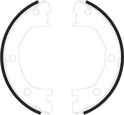 Bromsbackar, sats, parkeringsbroms, Bakaxel Trw GS8440 TRW