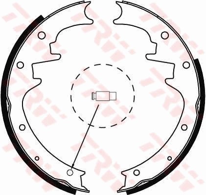Bromsbackar, sats, Bakaxel Trw GS8444 TRW