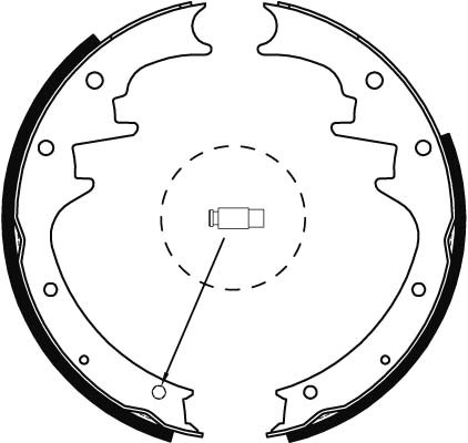 Bromsbackar, sats, Bakaxel Trw GS8444 TRW