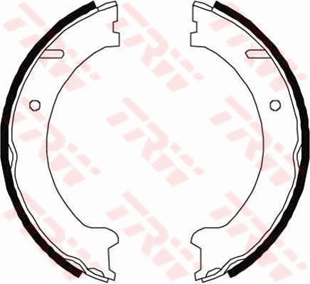 Bromsbackar, sats, parkeringsbroms, Bakaxel Trw GS8447 TRW