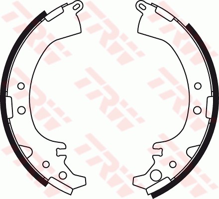Bromsbackar, sats, Bakaxel Trw GS8449 TRW