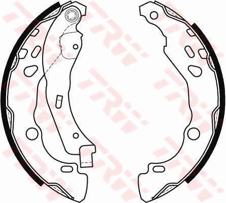 Bromsbackar, sats, Bakaxel Trw GS8455 TRW